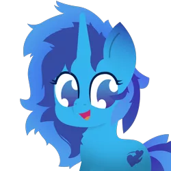 Size: 3000x3000 | Tagged: artist:silver star, blue, chest fluff, cute, derpibooru import, lineless, lineless art, oc, oc:hayley, safe