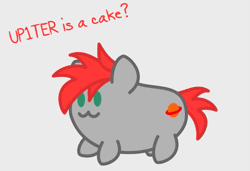 Size: 629x430 | Tagged: safe, artist:up1ter, derpibooru import, oc, oc:up1ter, ponified, unofficial characters only, earth pony, food pony, original species, pony, animated, cake, food, solo