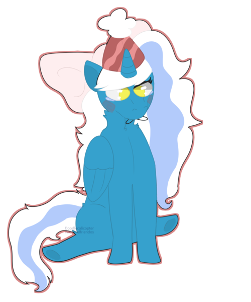 Size: 1000x1200 | Tagged: adorabelle, alicorn, alicorn oc, artist:doodlecalicopter, blushing, bow, cute, derpibooru import, female, hair bow, hat, horn, mare, oc, oc:fleurbelle, party hat, safe, simple background, transparent background, wings, yellow eyes