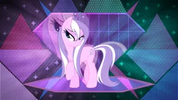 Size: 3840x2160 | Tagged: safe, artist:laszlvfx, derpibooru import, edit, diamond tiara, earth pony, pony, alternate hairstyle, beautiful, female, high res, lidded eyes, mare, older, older diamond tiara, pretty, raised hoof, solo, wallpaper, wallpaper edit, wet, wet mane