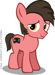 Size: 4492x6141 | Tagged: safe, artist:mrkat7214, derpibooru import, oc, oc:ace play, unofficial characters only, earth pony, pony, absurd resolution, colt, looking at you, male, simple background, smiling, solo, transparent background, vector, younger