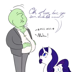 Size: 1000x991 | Tagged: safe, artist:happy harvey, derpibooru import, rarity, oc, oc:anon, human, pony, unicorn, button popping, chewing, chewing ponies, colored pupils, drawn on phone, eating, fat, female, hard vore, implied sweetie belle, mare, nodding, simple background, transparent background, vore, weight gain