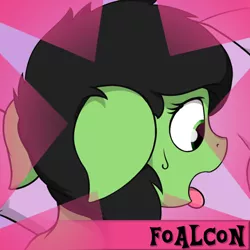 Size: 1024x1024 | Tagged: safe, artist:crownhound, editor:twifag, oc, oc:anonfilly, pony, twibooru, ahegao, eyes on the prize, female, filly, floppy ears, foalcon, image, meta, official spoiler image, open mouth, png, spoiler image, sweat, sweatdrop, tongue out