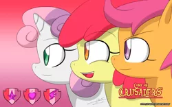 Size: 1920x1200 | Tagged: apple bloom, artist:otakon, crusaders, crusaders of the lost mark, cutie mark, cutie mark crusaders, derpibooru import, safe, scootaloo, sweetie belle, the cmc's cutie marks, wallpaper