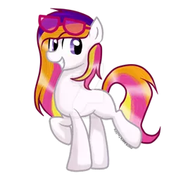 Size: 900x900 | Tagged: artist:moreappletwiffle, derpibooru import, g3, g3 to g4, generation leap, missing cutie mark, safe, solo, sunny daze (g3), watermark