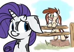 Size: 1000x700 | Tagged: arizona cow, artist:heir-of-rick, community related, cow, crossover, derpibooru import, raricow, rarity, safe, species swap, them's fightin' herds