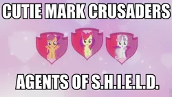 Size: 960x540 | Tagged: apple bloom, caption, crusaders of the lost mark, cutie mark, cutie mark crusaders, derpibooru import, image macro, meme, safe, scootaloo, screencap, sweetie belle, text, the cmc's cutie marks