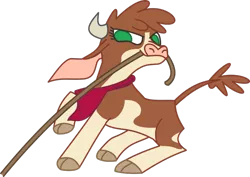 Size: 1024x723 | Tagged: arizona cow, artist:perplexedpegasus, bandana, cloven hooves, community related, cow, derpibooru import, female, safe, simple background, them's fightin' herds, transparent background, vector
