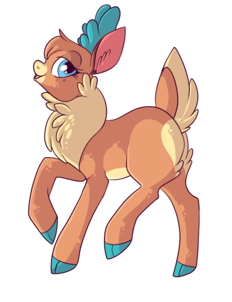 Size: 565x734 | Tagged: safe, artist:lulubell, derpibooru import, velvet reindeer, deer, reindeer, them's fightin' herds, community related, simple background, solo, transparent background