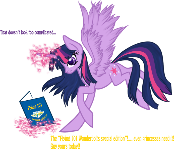 Size: 878x754 | Tagged: safe, artist:mlpazureglow, derpibooru import, twilight sparkle, twilight sparkle (alicorn), alicorn, pony, book, female, flying lesson, magic, mare, solo