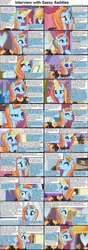 Size: 1282x3661 | Tagged: safe, derpibooru import, sassy saddles, pony, unicorn, comic:celestia's servant interview, canterlot boutique, rarity investigates, canterlot, canterlot carousel, caption, comic, cs captions, female, interview, mare, solo