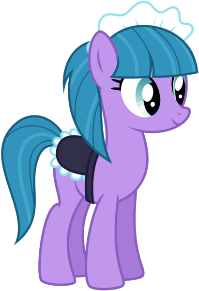 Size: 5607x8192 | Tagged: safe, artist:thatguy1945, derpibooru import, tote bag (character), earth pony, pony, crusaders of the lost mark, .svg available, absurd resolution, background pony, clothes, female, maid, mare, smiling, solo, vector