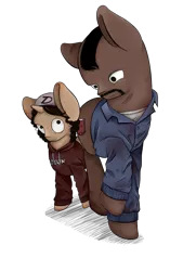 Size: 753x1113 | Tagged: safe, artist:lucky-jacky, derpibooru import, ponified, pony, clementine (walking dead), faic, lee everett, pair, the walking dead, the walking dead game