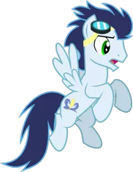 Size: 521x671 | Tagged: safe, artist:lonelywoodenmice81, derpibooru import, soarin', pegasus, pony, rarity investigates, backwards cutie mark, cutie mark, male, simple background, solo, stallion, transparent background, vector, wings