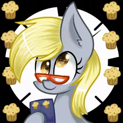 Size: 670x670 | Tagged: safe, artist:louderpony, derpibooru import, derpy hooves, pegasus, pony, book, derpy's perfect math class, female, glasses, mare, parody, solo, touhou
