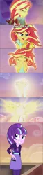 Size: 640x2579 | Tagged: safe, derpibooru import, starlight glimmer, sunset shimmer, equestria girls, my past is not today, clothes, doctor who, equestria girls-ified, female, i don't want to go, mother and child, mother and daughter, regeneration, skirt, smiling