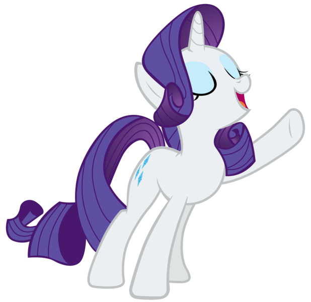 Size: 7000x6800 | Tagged: absurd resolution, artist:tardifice, canterlot boutique, check 'em, derpibooru import, eyes closed, open mouth, photoshop, raised hoof, rarity, safe, simple background, solo, transparent background, vector