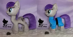 Size: 1179x600 | Tagged: artist:wolly, boulder (pet), derpibooru import, irl, maud pie, photo, plushie, safe, wrong cutie mark