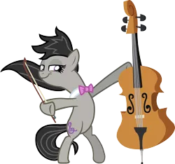 Size: 1958x1834 | Tagged: safe, artist:davidsfire, derpibooru import, octavia melody, pony, slice of life (episode), bipedal, cello, musical instrument, simple background, solo, transparent background, vector, windswept mane