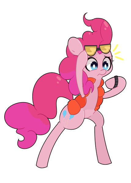 Size: 2500x3500 | Tagged: safe, artist:turtlefarminguy, derpibooru import, pinkie pie, earth pony, pony, what about discord?, back to the future, bipedal, female, glasses, mare, pinkie mcpie, reference, simple background, solo, white background