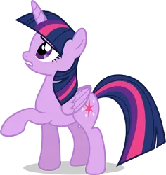 Size: 9500x10072 | Tagged: safe, artist:luckreza8, derpibooru import, twilight sparkle, twilight sparkle (alicorn), alicorn, pony, what about discord?, .svg available, absurd resolution, female, inkscape, looking up, mare, offscreen character, raised hoof, simple background, solo, transparent background, vector