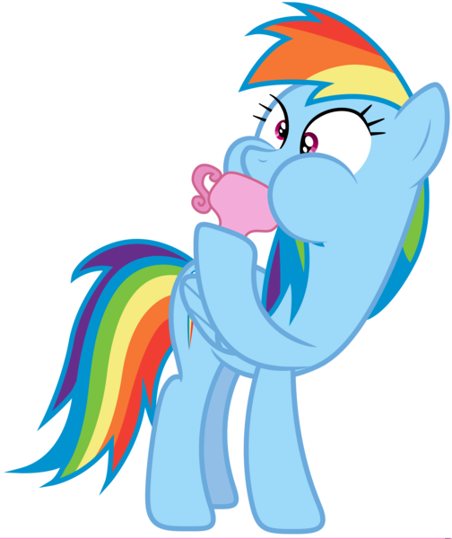 Size: 5962x7098 | Tagged: absurd resolution, artist:stillfire, aweeg*, cup, derpibooru import, rainbow dash, safe, simple background, solo, teacup, transparent background, vector