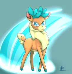 Size: 3115x3206 | Tagged: safe, artist:wolfy-pony, derpibooru import, velvet reindeer, deer, reindeer, them's fightin' herds, community related, signature, solo