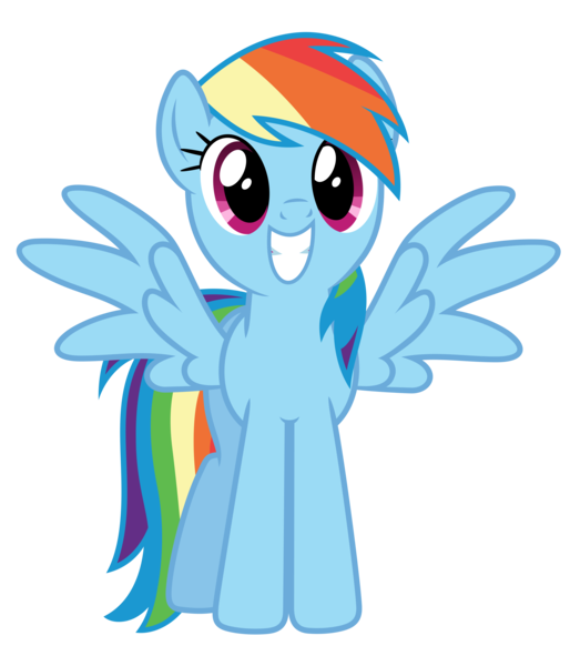 Size: 4200x4900 | Tagged: safe, artist:reginault, derpibooru import, rainbow dash, pegasus, pony, what about discord?, .svg available, absurd resolution, cute, dashabetes, grin, happy, looking at you, simple background, smiling, solo, spread wings, squee, transparent background, vector, wings