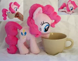 Size: 3856x3032 | Tagged: safe, artist:epicrainbowcrafts, derpibooru import, pinkie pie, pony, beanie (plushie), cup, cup of pony, cute, diapinkes, irl, micro, mug of plush, photo, plushie