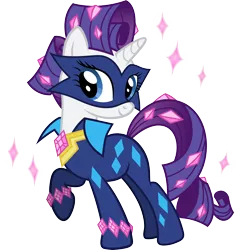 Size: 8238x8642 | Tagged: absurd resolution, adobe illustrator, .ai available, artist:sugar-loop, box art, clothes, costume, derpibooru import, mask, power ponies, power ponies (episode), radiance, raised hoof, rarity, safe, simple background, solo, superhero, .svg available, transparent background, vector