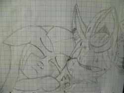 Size: 2560x1920 | Tagged: artist:kaiamurosesei, crossover, crying, dead, death, derpibooru import, fluttershy, fluttertails, graph paper, grimdark, miles "tails" prower, monochrome, shipping, sonic boom, sonic the hedgehog (series), traditional art
