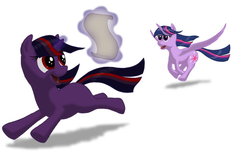 Size: 1920x1240 | Tagged: safe, artist:nebulastar985, derpibooru import, twilight sparkle, twilight sparkle (alicorn), oc, oc:midnight star, alicorn, pony, checklist, female, mare