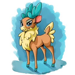 Size: 1500x1500 | Tagged: safe, artist:mythilas, derpibooru import, velvet reindeer, deer, reindeer, them's fightin' herds, community related, simple background, solo, transparent background