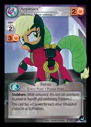 Size: 344x480 | Tagged: applejack, card, ccg, clothes, costume, derpibooru import, enterplay, high magic, merchandise, mistress marevelous, power ponies, power ponies (episode), safe, solo
