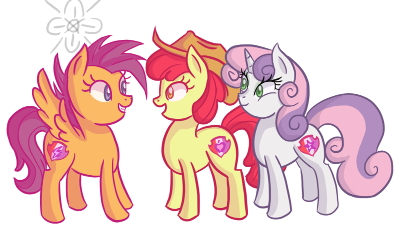 Size: 950x600 | Tagged: apple bloom, artist:pewycert, crusaders of the lost mark, cutie mark, cutie mark crusaders, derpibooru import, hat, safe, scootaloo, sweetie belle, the cmc's cutie marks