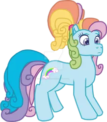 Size: 900x1033 | Tagged: artist:colossalstinker, derpibooru import, g3, rainbow dash, rainbow dash (g3), safe, simple background, solo, transparent background, watermark