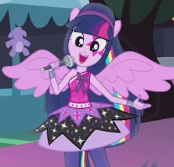 Size: 430x415 | Tagged: safe, derpibooru import, screencap, twilight sparkle, twilight sparkle (alicorn), alicorn, equestria girls, perfect day for fun, rainbow rocks, outfit catalog, ponied up, solo
