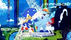 Size: 2560x1440 | Tagged: artist:craftybrony, artist:geonine, artist:minhbuinhat99, crossover, derpibooru import, rainbow dash, safe, sonic the hedgehog, sonic the hedgehog (series), vector, wallpaper