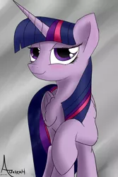 Size: 2000x3000 | Tagged: safe, artist:aurelleah, derpibooru import, twilight sparkle, twilight sparkle (alicorn), alicorn, pony, blushing, female, mare, solo