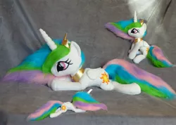 Size: 4320x3072 | Tagged: artist:epicrainbowcrafts, beanie (plushie), derpibooru import, irl, photo, plushie, princess celestia, prone, safe, solo