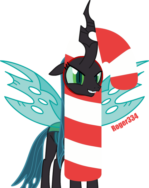 Size: 1279x1604 | Tagged: artist:roger334, candy, candy cane, derpibooru import, food, hearth's warming eve, inkscape, parody, ponyscape, queen chrysalis, safe, simple background, solo, transparent background, vector