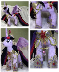 Size: 1212x1464 | Tagged: safe, artist:rens-twin, derpibooru import, twilight sparkle, twilight sparkle (alicorn), alicorn, pony, armor, irl, photo, plushie, solo, toy