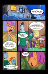 Size: 3307x5079 | Tagged: safe, artist:donpapi, artist:thedashies, derpibooru import, rainbow dash, scootaloo, soarin', anthro, unguligrade anthro, adopted offspring, comic, fan comic, female, floppy ears, male, offspring, parent:rainbow dash, parent:soarin', parents:soarindash, scootadoption, shipping, soarindash, straight, the dashies