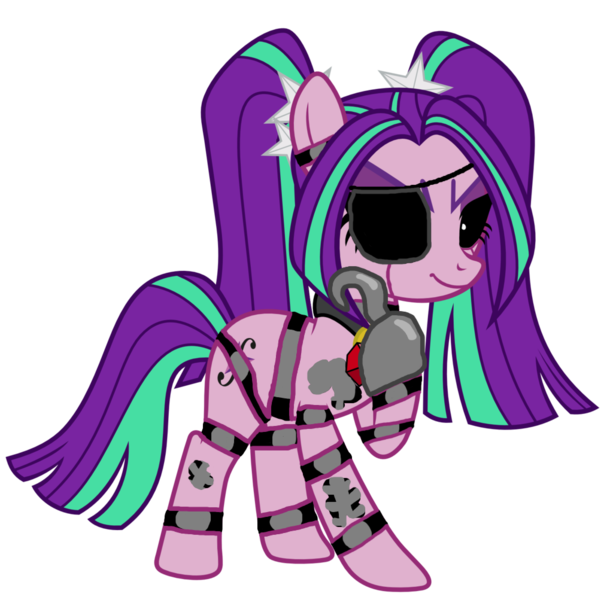 Size: 1024x1003 | Tagged: safe, artist:kombatantchampion, derpibooru import, aria blaze, ponified, pony, animatronic, endoskeleton, eyepatch, five nights at adagio's, five nights at freddy's, hook, simple background, solo, traditional art, transparent background, vector