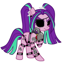 Size: 1024x1003 | Tagged: safe, artist:kombatantchampion, derpibooru import, aria blaze, ponified, pony, animatronic, endoskeleton, eyepatch, five nights at adagio's, five nights at freddy's, hook, simple background, solo, traditional art, transparent background, vector