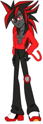 Size: 531x1521 | Tagged: safe, derpibooru import, equestria girls, crossover, dragon ball gt, equestria girls-ified, shadow the hedgehog, simple background, sonic the hedgehog (series), super saiyan 4, transparent background