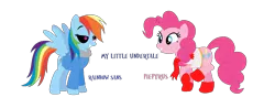 Size: 1446x564 | Tagged: artist:rickyschwifty, crossover, derpibooru import, papyrus, papyrus (undertale), pinkie pie, rainbow dash, safe, sans (undertale), undertale