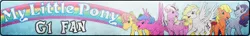 Size: 386x56 | Tagged: applejack (g1), artist:majkashinoda626, button, derpibooru import, firefly, forum banner, g1, g1 six, posey, safe, sparkler (g1), surprise, twilight sparkle