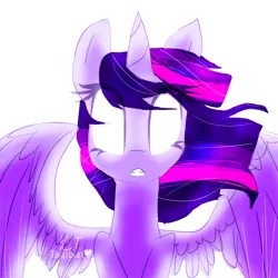 Size: 2580x2580 | Tagged: safe, artist:sugaryumyum, derpibooru import, twilight sparkle, twilight sparkle (alicorn), alicorn, pony, female, glowing eyes, mare, solo