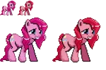 Size: 417x274 | Tagged: artist:dmn666, derpibooru import, pinkie pie, pixel art, pokémon, ponymon, safe, simple background, solo, transparent background, wet, wet mane